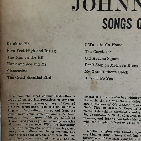 Johnny Cash - Songs Of Our Soil Vinyl Album - Picture 3 of 6